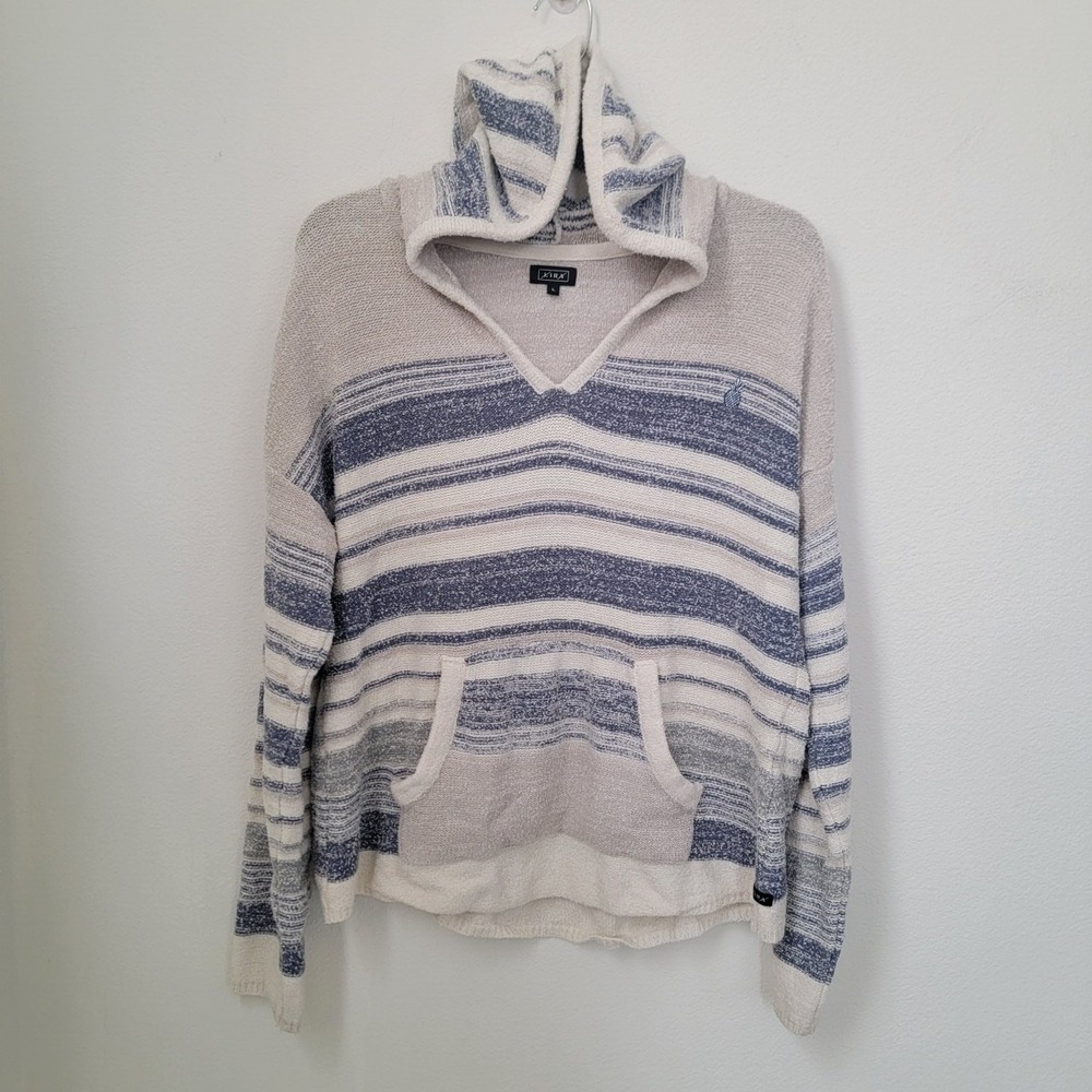 Lira Large Pullover Knit Sweater‎ Hoodie Beachy Coastal Lounge Cotton Fisherman